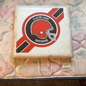 Vintage Cleveland browns seat cushion